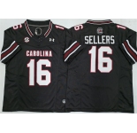 Men's South Carolina Fighting Gamecocks #16 LaNorris Sellers Black F.U.S.E. Stitched Jersey