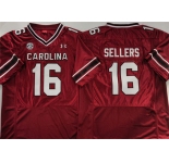 Men's South Carolina Fighting Gamecocks #16 LaNorris Sellers Garnet Stitched Jersey