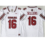 Men's South Carolina Fighting Gamecocks #16 LaNorris Sellers White 2026 F.U.S.E. Stitched Jersey