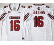 Men's South Carolina Fighting Gamecocks #16 LaNorris Sellers White 2026 F.U.S.E. Stitched Jersey