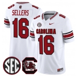 Men's South Carolina Fighting Gamecocks #16 LaNorris Sellers White 2026 F.U.S.E. Stitched Nike Jersey