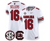 Men's South Carolina Fighting Gamecocks #16 LaNorris Sellers White 2026 F.U.S.E. Stitched Nike Jersey