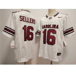 Men's South Carolina Fighting Gamecocks #16 LaNorris Sellers White F.U.S.E. Stitched Jersey
