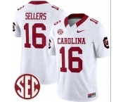 Men's South Carolina Fighting Gamecocks #16 LaNorris Sellers White F.U.S.E. Stitched Jersey