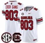 Men's South Carolina Fighting Gamecocks #803 Cock Gang White 2026 F.U.S.E. Stitched Nike Jersey