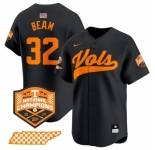 Men's Tennessee Volunteers #32 Drew Beam Black 2024 Champions Vapor Limited Stitched Jersey