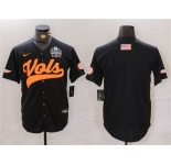 Men's Tennessee Volunteers Black With Patch Stitched Jersey