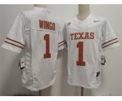 Men's Texas Longhorns #1 Ryan Wingo White 2026 F.U.S.E. Stitched Jersey