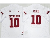 Men's Texas A&M Aggies Lions #10 Marcel Reed White 2025 F.U.S.E. Stitched Jersey