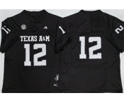 Men's Texas A&M Aggies Lions #12 Premier Strategy Black 2025 F.U.S.E. Stitched Jersey