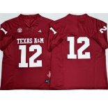 Men's Texas A&M Aggies Lions #12 Premier Strategy Red 2025 F.U.S.E. Stitched Jersey