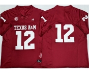Men's Texas A&M Aggies Lions #12 Premier Strategy Red 2025 F.U.S.E. Stitched Jersey