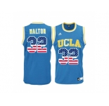 2016 US Flag Fashion Men's UCLA Bruins Bill Walton #32 College Basketball Jerseys - Blue