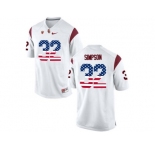2016 US Flag USC Trojans O.J Simpson #32 College Basketball Jersey - White