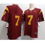 Men's USC Trojans #7 Miller Moss 2023 F.U.S.E. Red No Name Stitched Jersey