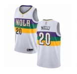 Youth New Orleans Pelicans #20 Nicolo Melli Swingman White Basketball Jersey - City Edition