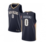 Youth Nike New Orleans Pelicans #0 DeMarcus Cousins Swingman Navy Blue Road NBA Jersey - Icon Edition