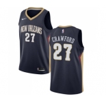 Youth Nike New Orleans Pelicans #27 Jordan Crawford Swingman Navy Blue Road NBA Jersey - Icon Edition