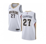Youth Nike New Orleans Pelicans #27 Jordan Crawford Swingman White Home NBA Jersey - Association Edition