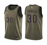 Youth Nike New Orleans Pelicans #30 Julius Randle Swingman Green Salute to Service NBA Jersey