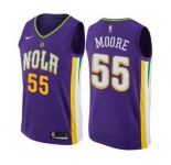 Youth Nike New Orleans Pelicans #55 E'Twaun Moore Swingman Purple NBA Jersey - City Edition