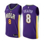 Youth Nike New Orleans Pelicans #8 Jahlil Okafor Swingman Purple NBA Jersey - City Edition