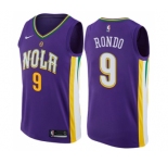Youth Nike New Orleans Pelicans #9 Rajon Rondo Swingman Purple NBA Jersey - City Edition