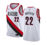 Youth Nike Portland Trail Blazers #22 Clyde Drexler Swingman White Home NBA Jersey - Association Edition