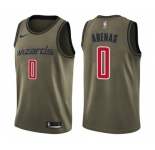 Youth Nike Washington Wizards #0 Gilbert Arenas Swingman Green Salute to Service NBA Jersey