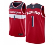 Youth Nike Washington Wizards #1 Chris McCullough Swingman Red Road NBA Jersey - Icon Edition