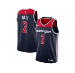 Youth Nike Washington Wizards #2 John Wall Authentic Navy Blue NBA Jersey Statement Edition