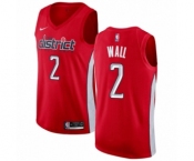 Youth Nike Washington Wizards #2 John Wall Red Swingman Jersey - Earned Edition