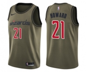 Youth Nike Washington Wizards #21 Dwight Howard Swingman Green Salute to Service NBA Jersey