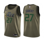 Youth Nike Utah Jazz #27 Rudy Gobert Swingman Green Salute to Service NBA Jersey