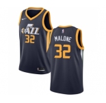 Youth Nike Utah Jazz #32 Karl Malone Swingman Navy Blue Road NBA Jersey - Icon Edition