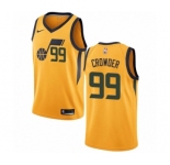 Youth Nike Utah Jazz #99 Jae Crowder Swingman Gold NBA Jersey Statement Edition