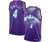 Youth Utah Jazz #4 Adrian Dantley Swingman Purple Hardwood Classics Basketball Jersey