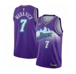 Youth Utah Jazz #7 Pete Maravich Swingman Purple Hardwood Classics Basketball Jersey