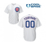 Men's Majestic Chicago Cubs Customized Replica White Home Cool Base MLB Jersey