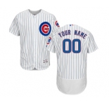Men's Majestic Chicago Cubs Customized White Home Flex Base Authentic Collection MLB Jersey