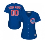 Women's Majestic Chicago Cubs Customized Authentic Royal Blue Alternate Cool Base MLB Jersey