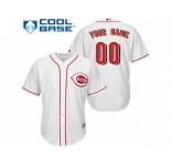 Women's Majestic Cincinnati Reds Customized Replica White Home Cool Base MLB Jersey