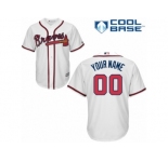 Youth Majestic Atlanta Braves Customized Authentic White Home Cool Base MLB Jersey