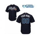 Youth Majestic Atlanta Braves Customized Replica Blue Alternate Road Cool Base MLB Jersey