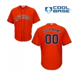 Men's Houston Astros Customized Replica Orange Alternate Cool Base Baseball Jersey