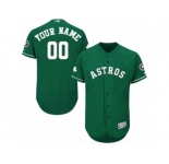 Men's Majestic Houston Astros Customized Green Celtic Flexbase Authentic Collection MLB Jersey
