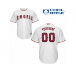 Women's Majestic Los Angeles Angels of Anaheim Customized Replica White Home Cool Base MLB Jersey