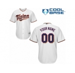 Youth Majestic Minnesota Twins Customized Replica White Home Cool Base MLB Jersey