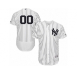 Men's Majestic New York Yankees Customized White Navy Flexbase Authentic Collection MLB Jersey