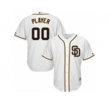 Women's Majestic San Diego Padres Customized Replica White Home Cool Base MLB Jersey